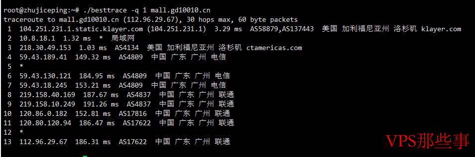 三网回程数据继续展示