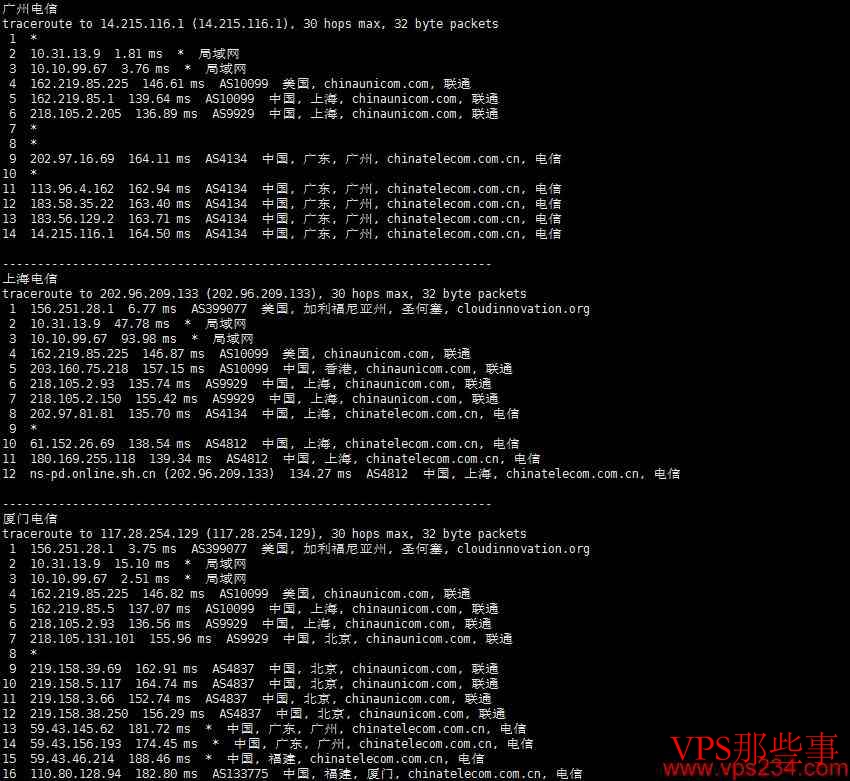 CDNCloud美国VPS推荐-CN2线路三网直连 电信回程路由