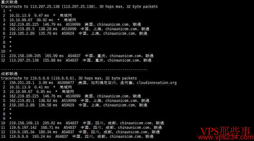 CDNCloud美国VPS推荐-CN2线路三网直连 联通回程路由