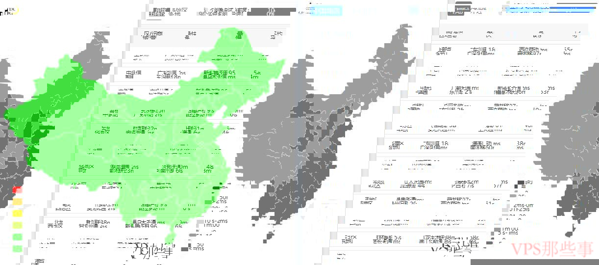 全国三网Ping延迟