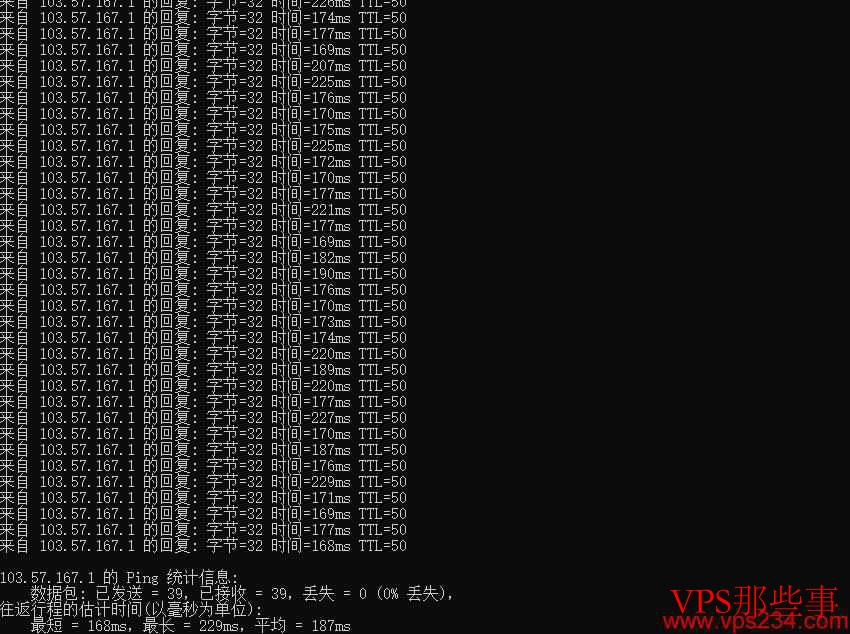 搬瓦工澳大利亚VPS Ping测试