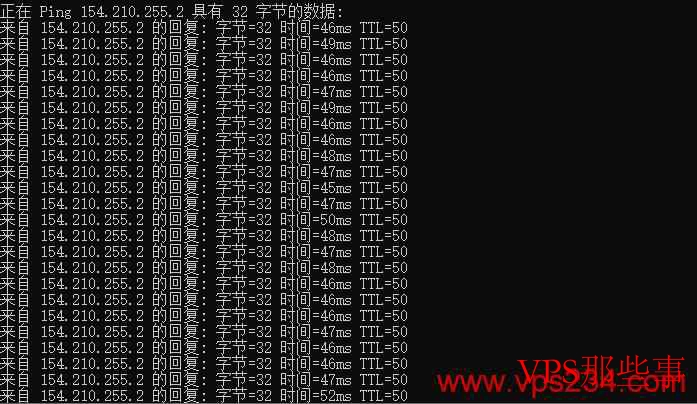 CMIVPS Ping效果图