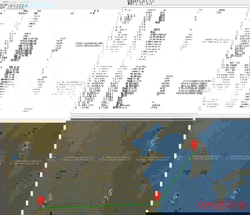 HostYun韩国VPS路由线路测试图
