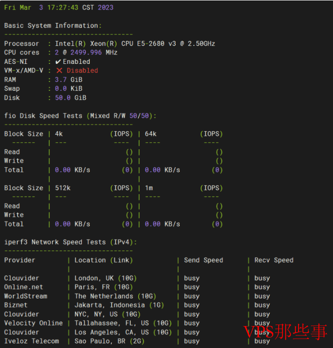 Jtti新加坡VPS IPERF3测试