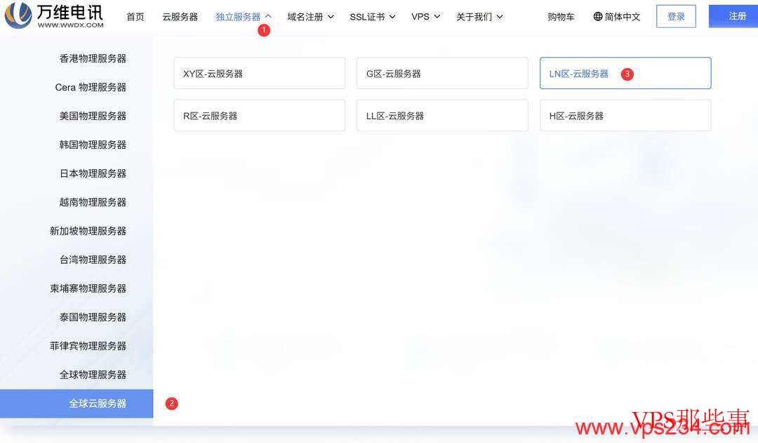 进入云服务器产品页面