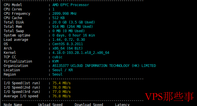 UCloud香港VPS和韩国VPS怎么样详细测评
