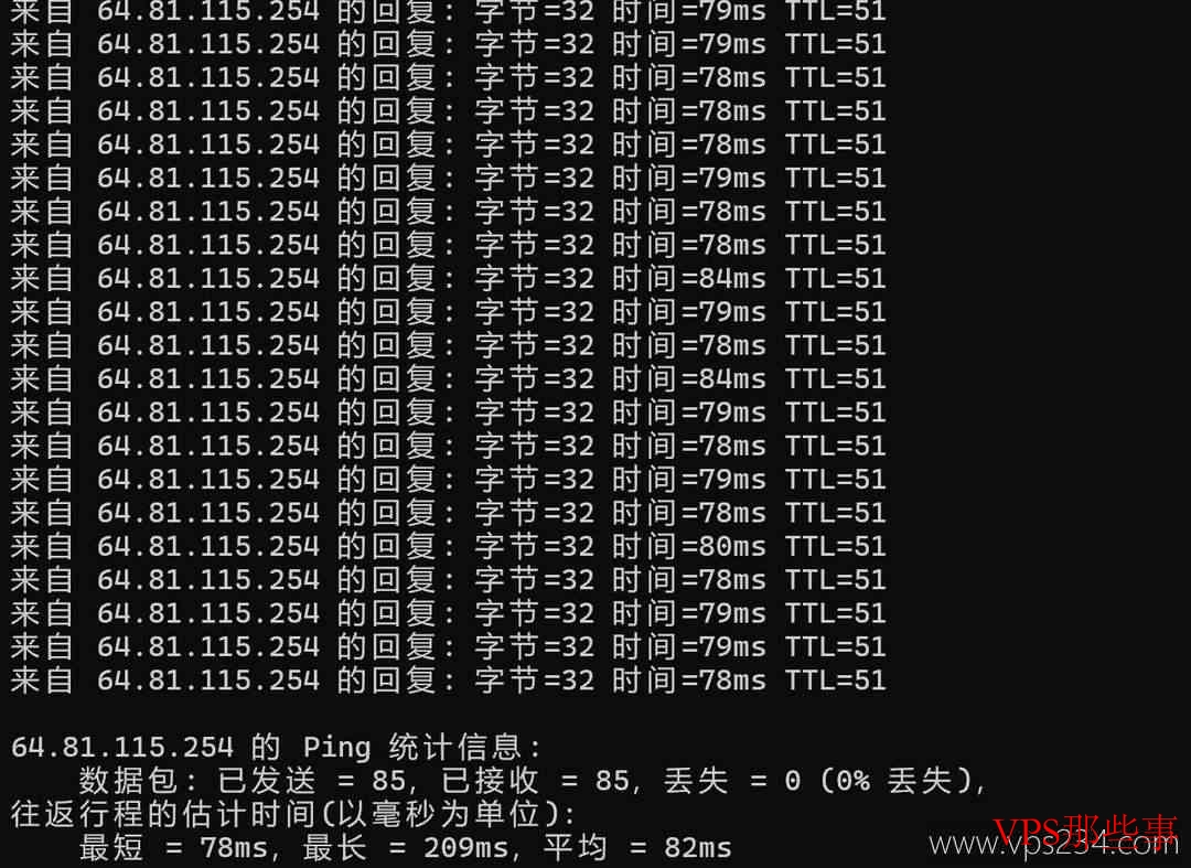 本地Ping测试结果