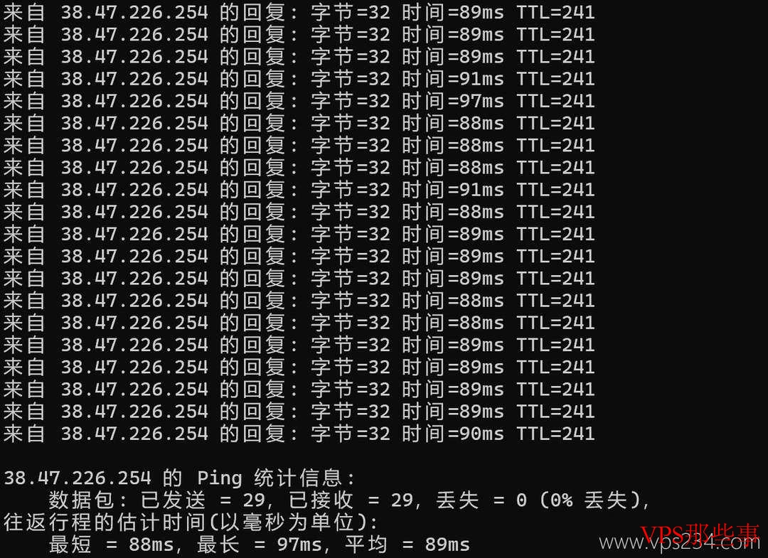 Jtti新加坡VPS网络延迟测试