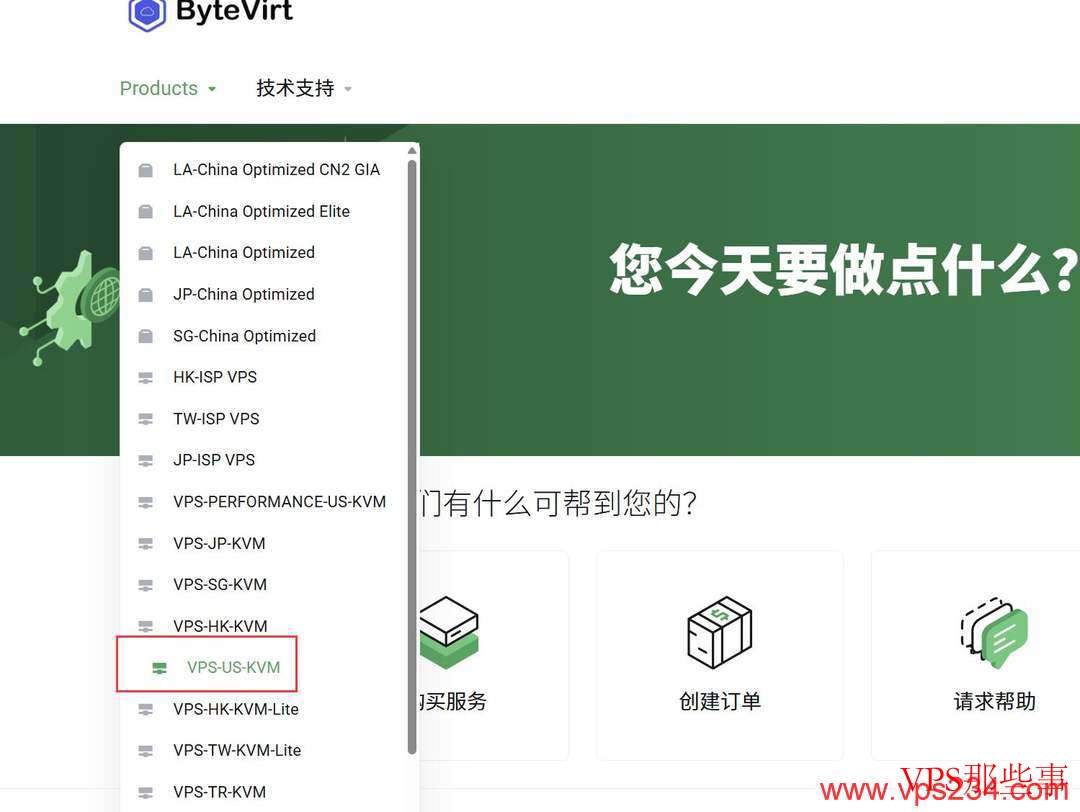 ByteVirt官网产品页面