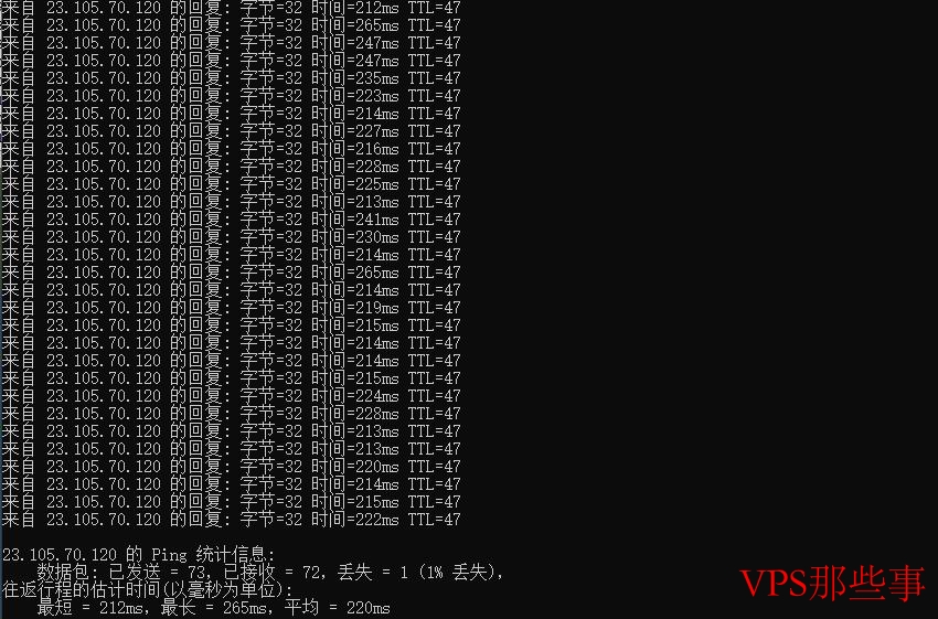 AcroServers美国VPS西雅图机房Ping测试