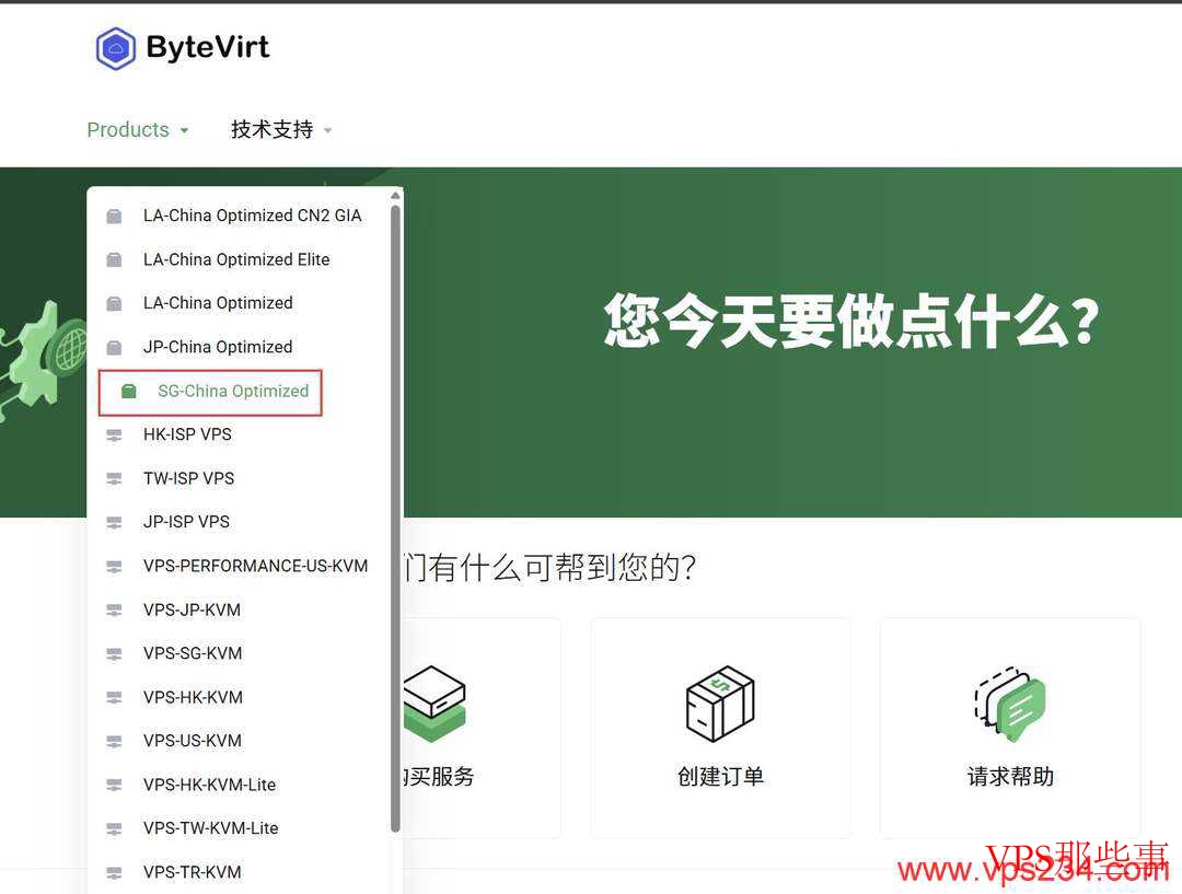 ByteVirt官网产品页面