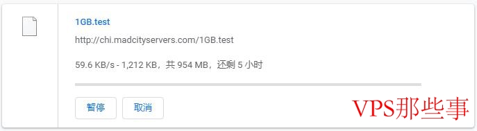 Madcityservers美国VPS下载速度测试