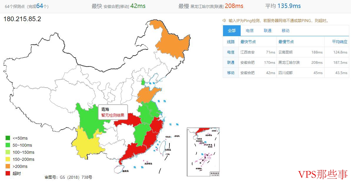 全国三网Ping测试