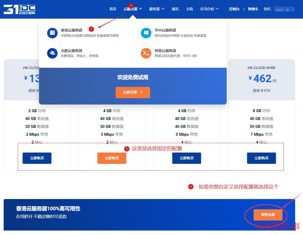 31IDC官网香港云服务器入口